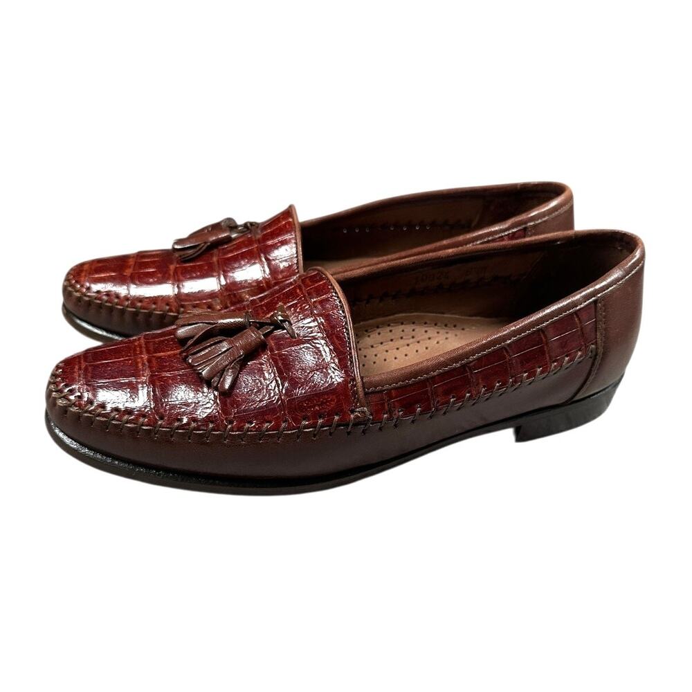 Belvedere Florence Mens 8.5M Genuine Italian Handmade Crocodile Loafers Tassels